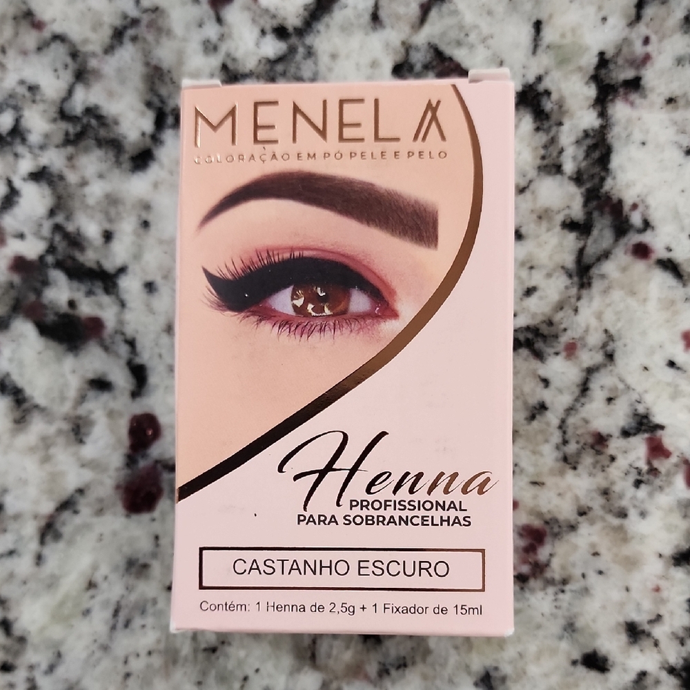 MENELA Eyebrow Henna Tint Kit - Dark Brown - Brow Color with Bamboo Extract.